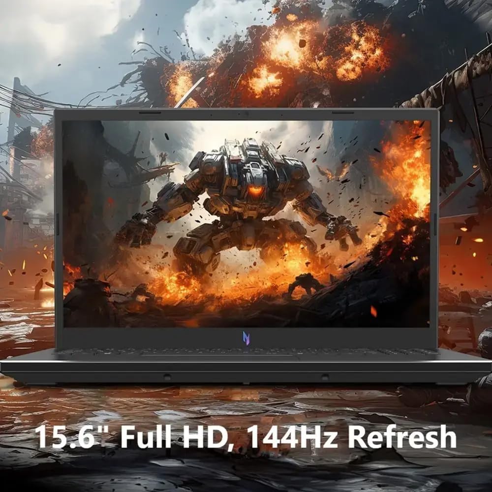 acer Nitro V Gaming Laptop, 15.6' FHD IPS Display, 144Hz, AMD Ryzen 5 7535HS, 6 Cores, GeForce RTX 4050, 16GB DDR5, 1TB SSD, Obsidian Black, Windows 11, BK, Laptop Bag, TWE Mouse Pad & Mouse