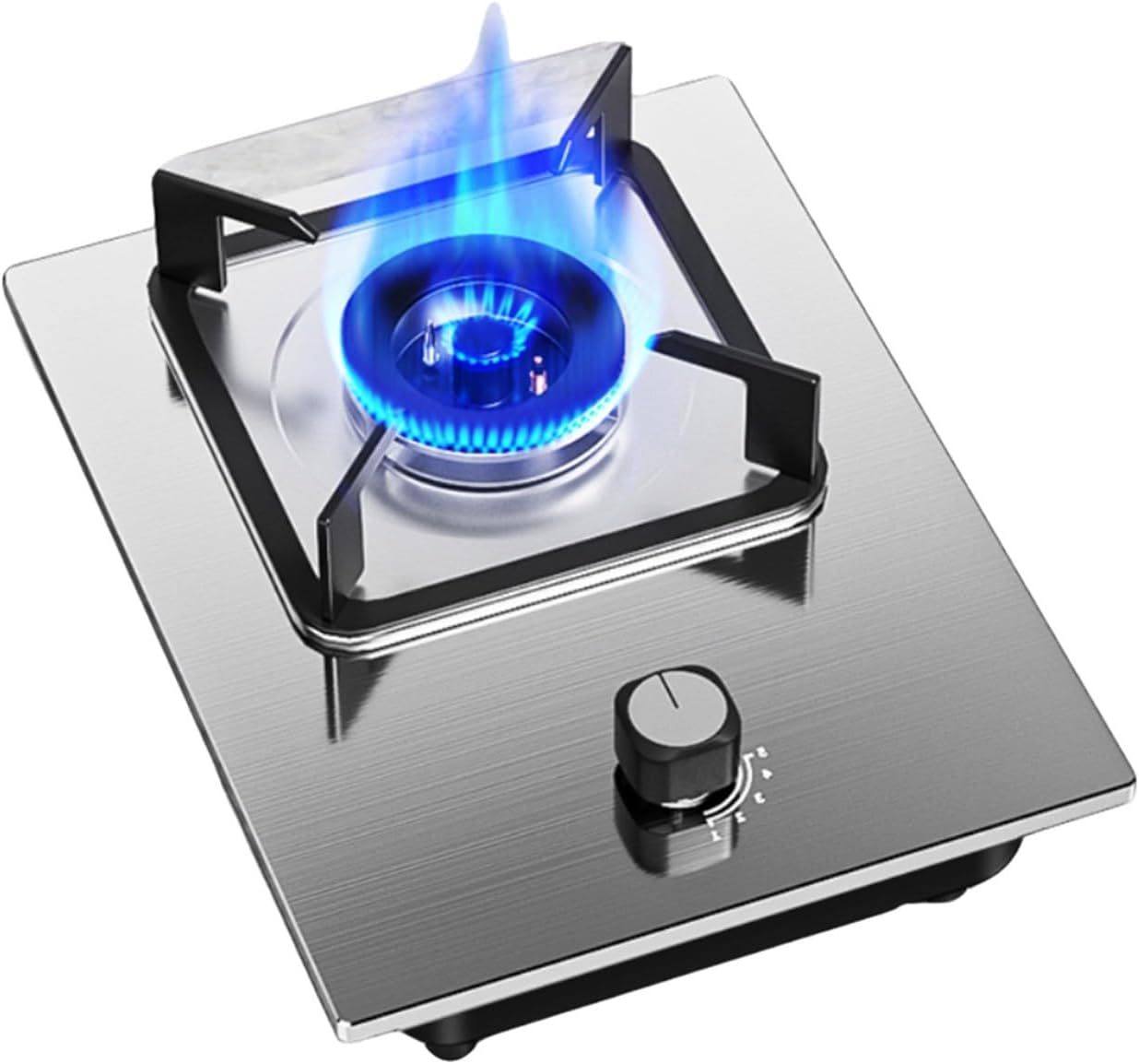 Single Burner Gas Stove,automatic Ignition Stainless Steel Table,portable Camping NG/LPG Gas Stove,for Campsites Hunting Lodges Cabins 5.2kw(LPG)