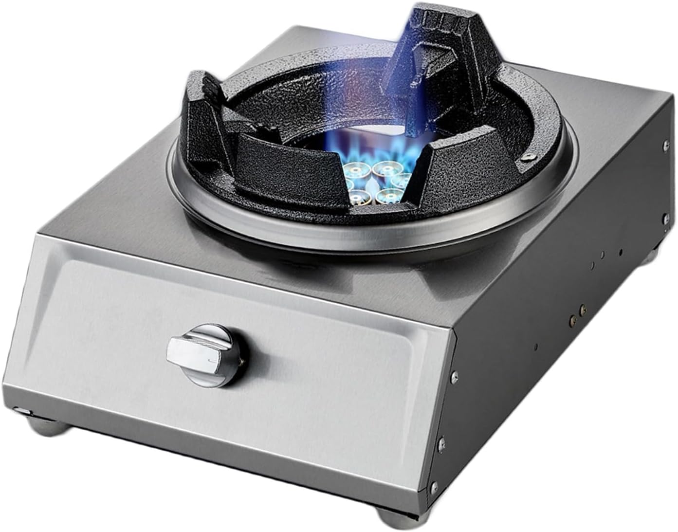 Gas Cooker,40kW Stainless Steel Single-Burner Gas Stove,6-Burner Tabletop High-Fire,for Home Restaurant Canteen