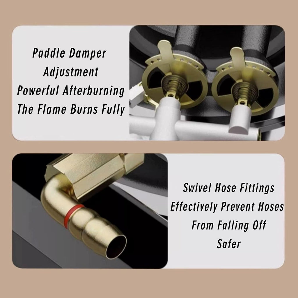 Household Single Burner,Tabletop Stainless Steel Gas Stove,Thermocouple Protected for Easy Cleaning(LPG)(NG) (Size : LPG)