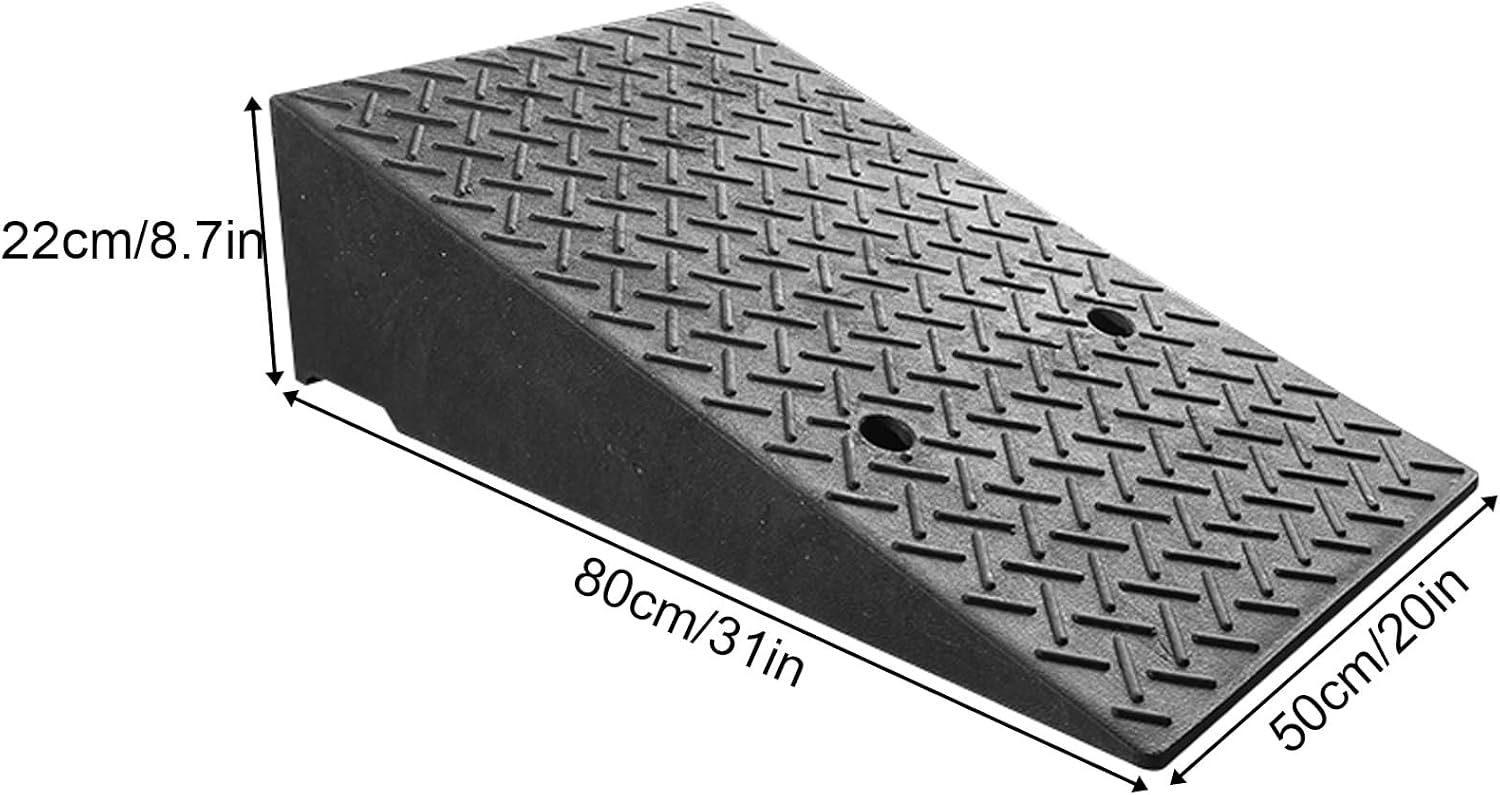 Portable Curb Ramp, Multiple, Threshold Ramp for Home, Sidewalk, Bikes, Motorcycles, Wheelchairs, Good Load-Bearing(50 * 80 * 22cm/20 * 31 * 8.7in)