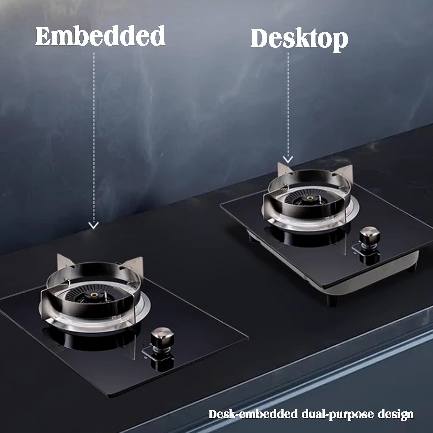 Gas Stove,Tempered Glass Gas Cooktop,1 Burners with Thermocouple Protection,NG/LPG Convertible,Suitable for Home and Commercial Use,5.2KW/17742.4BTU (Color : LPG)