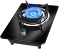 Gas Cooktop 1 Burner,5.2KW Large Fire Ring Wok Burner,Gas/LP Gas Conversion,with Flame Out Protection,for Home Kitchens(LPG)
