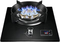 Gas Stove 43cm,Gas Cooktop 1 Burner,7.2KW Nine-Cavity High-fire Timer,Gas/LP Gas Conversion,with Flame Out Protection,for Home Kitchens(LPG)