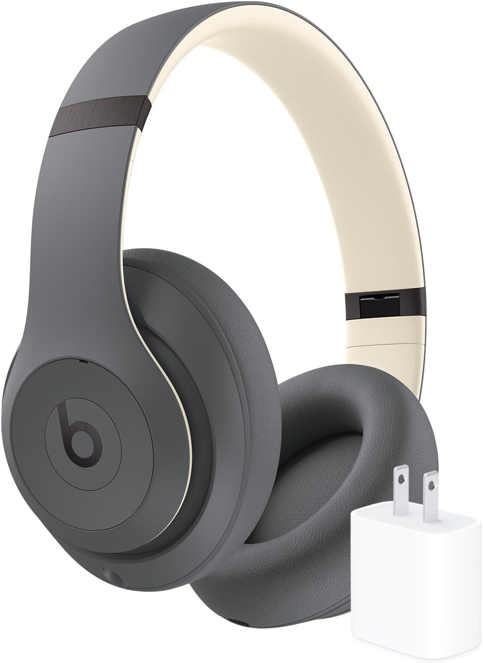 Beats Studio Pro Bluetooth Noise Cancelling Headphones with Apple 20W USB-C Power Adapter - Sand Gray