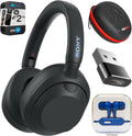 Sony WHULT900N/B ULT WEAR Wireless Noise Canceling Headphones - Black Bundle with 2 YR CPS Enhanced Protection Pack, Mizco Travelocity in-Ear Headphone, Deco Gear Hard Case and Type C Adapter
