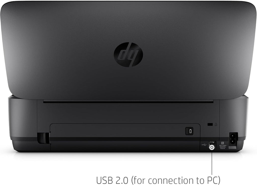 HP OfficeJet 250 Wireless Mobile Printer, Scanner, Copier - Black, Battery Included (CZ992A)