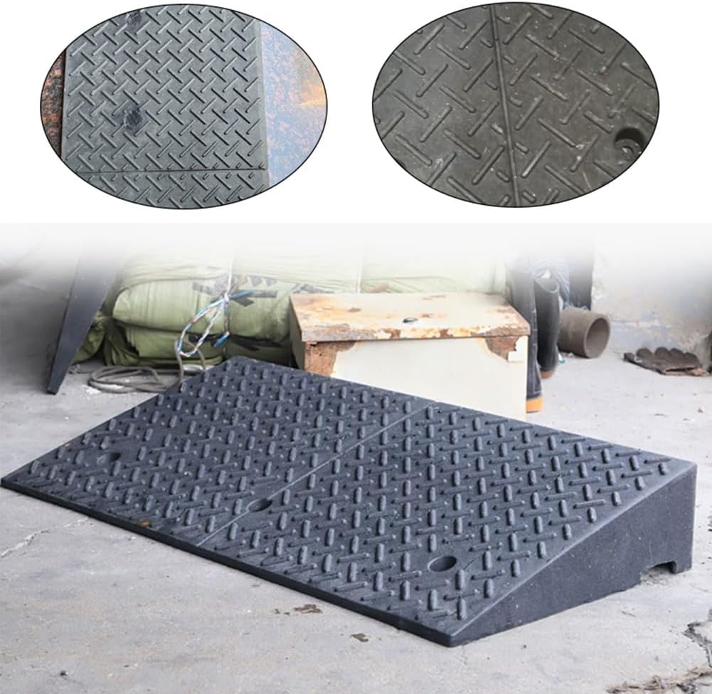 Rubber Driveway Curb Ramp, 1000KG(2204LBS) Loading Threshold Ramp, Slope Ramp for Wheelchair Mobility/Bikes/Motorcycles (Size : Height 5cm (2inch))