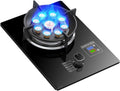 Portable Gas Stove 1 Burner,Indoor Gas Cooker,5.2KW Nine-Cavity High-fire Timer,Cooktop Stainless Steel,for Home Kitchen Camping Garden Catering(NG)