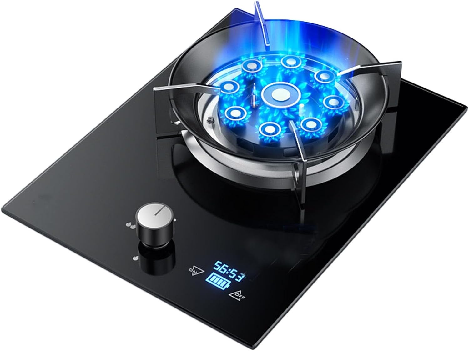 Propane Gas Stove,Tempered Glass Single Burner Propane Stove,Desktop Propane Gas Stove,Max 17742.4BTU Suitable for Apartments, Kitchens and More