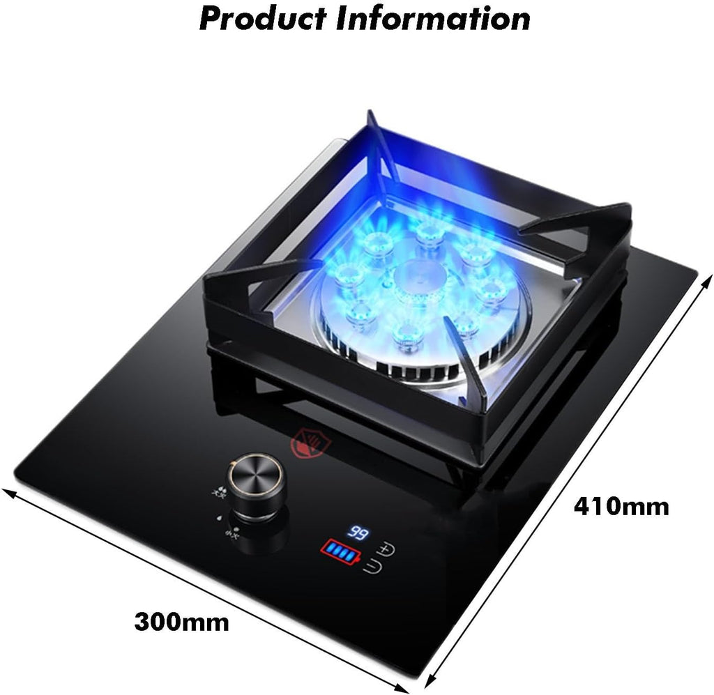 1 Burner Propane Stove,Portable Gas Stove,Tempered Glass Max 17742.4BTU with Pulse Electronic Ignition for Indoor Kitchen, Open Kitchen and Apartment (Color : LPG)