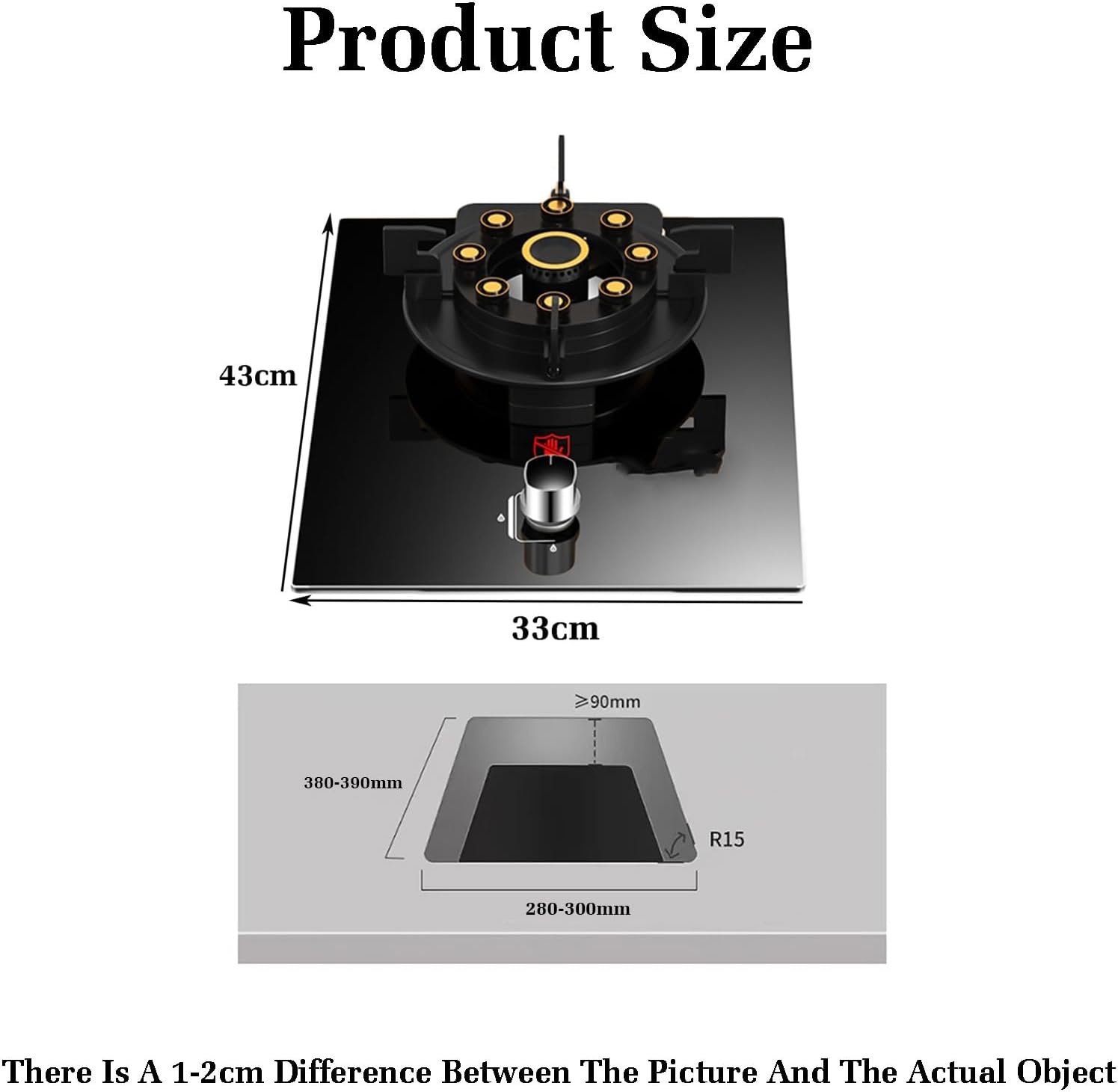 Gas Stove,Single Burner,5.2KW Camping Gas Cooker,Gas/LP Gas Conversion Stove,with Flameout Protection,for Home Kitchen(LPG)
