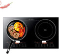 1200W Double Induction Cooktop Dual Burner Portable Digital Electric Countertop Burner Touch Sensor Control Multiple Function Black Crystal Panel 8 Gear Firepower 110V