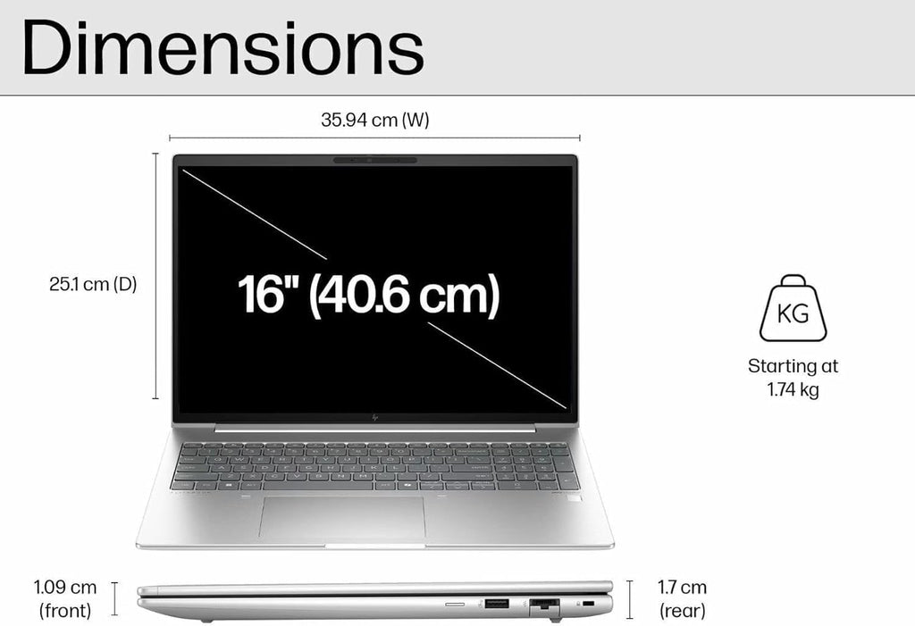 HP EliteBook 660 G11 Business AI PC Laptop (16' FHD+ Anti-Glare, Intel 12-Core Ultra 7 165U, 32GB DDR5, 1TB SSD), Fingerprint Reader, Backlit, 5MP IR Webcam, 2x Thunderbolt 4, Fast Charge, Win 11 Pro