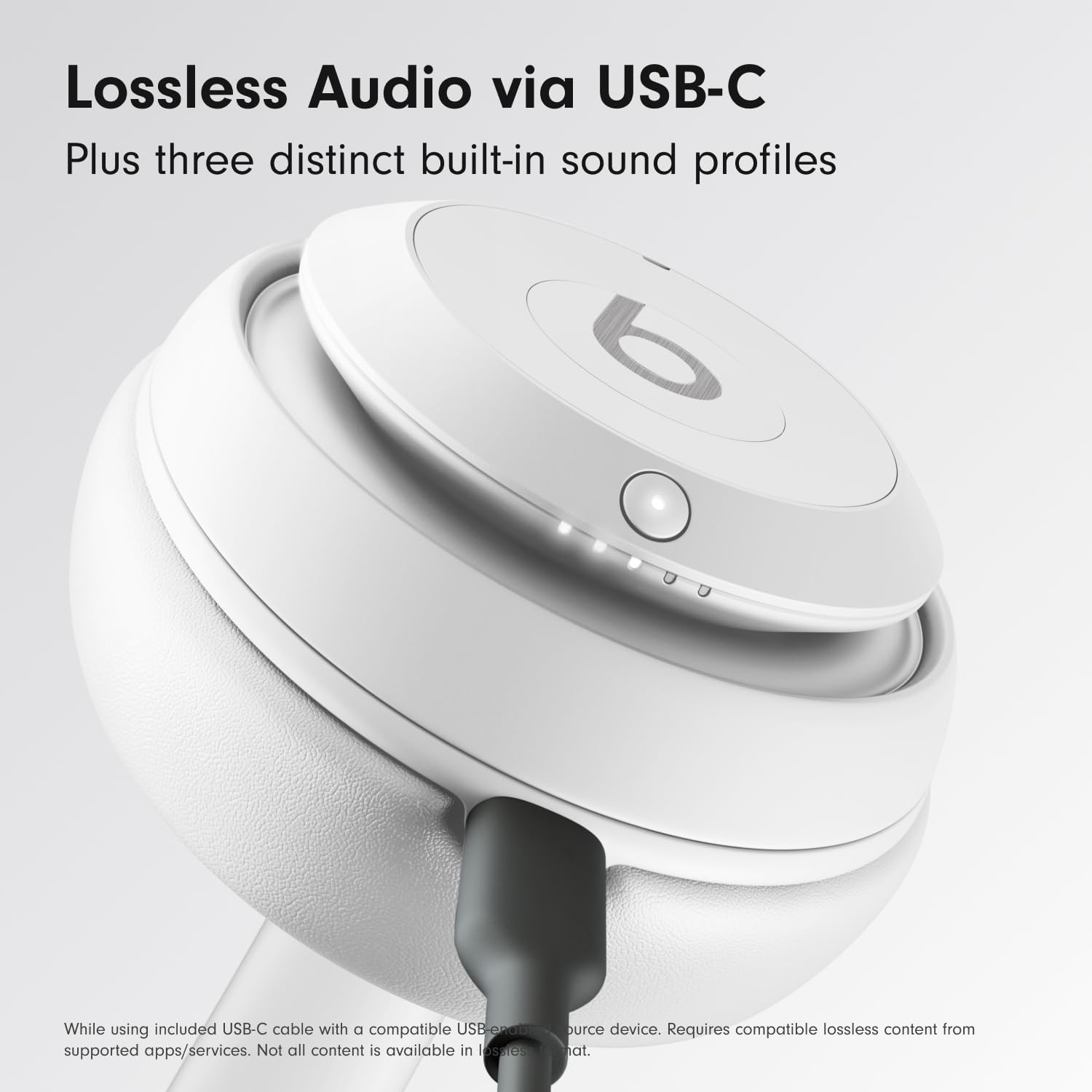 Beats Studio Pro Bluetooth Noise Cancelling Headphones with Apple 20W USB-C Power Adapter - Matte White