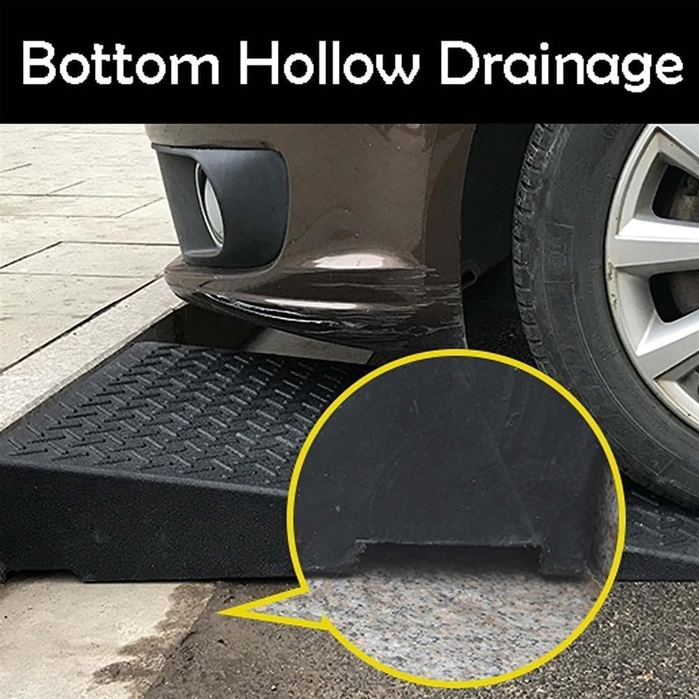 JIUYUEYA Loading Ramps, Kerb Ramps, Black Rubber Hotel Slope Mat Car Wheelchair Threshold Ramps Garage Portable Service Ramps (Size : 39x12x6 in)