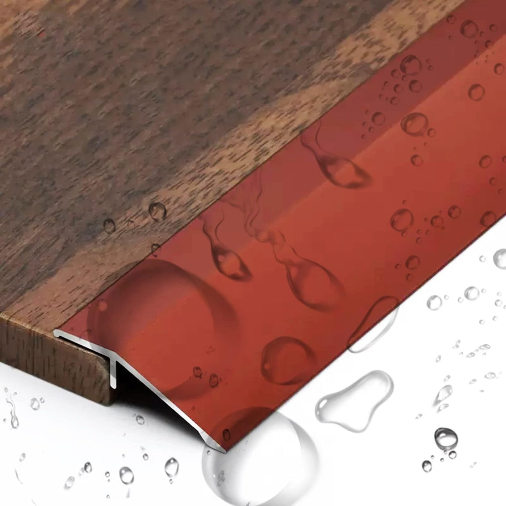 Carpet Transition Strip,Doorway Floor Transition Strip Carpet to Tile, 3.5cm Wide Entry Thresholds Ramp, Aluminum Edge Trim for Kitchen Bedroom Bathroom, Red