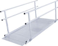 6' Wheelchair Ramp for Home Steps, 850 lb Capacity, Handrails, Non-Slip, Entry Access for Mobility Scooters, Power Chairs, Silver Spring