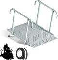 Portable Wheelchair Ramp with Handrails, Non-Slip Iron Handicap Ramp 440lbs Load Capacity, 39-inch Length Wheelchair Ramp for Home Steps, Stairs, Doorways and Curbs