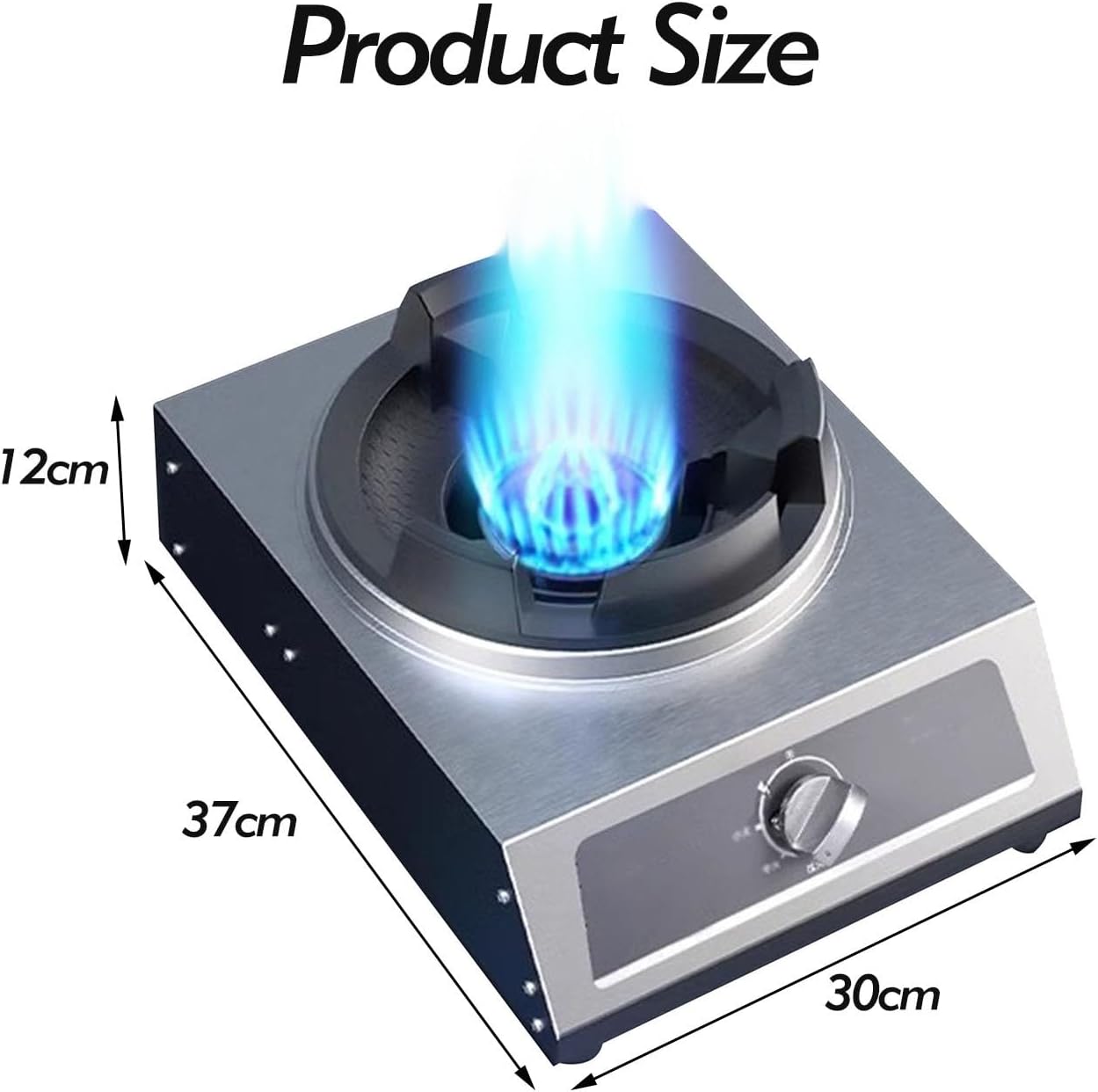 Stainless Steel Single Burner,40kw Desktop Gas Stove,LPG Gas Stove,Thermocouple Protection,Suitable for Apartments and Indoors, 18648