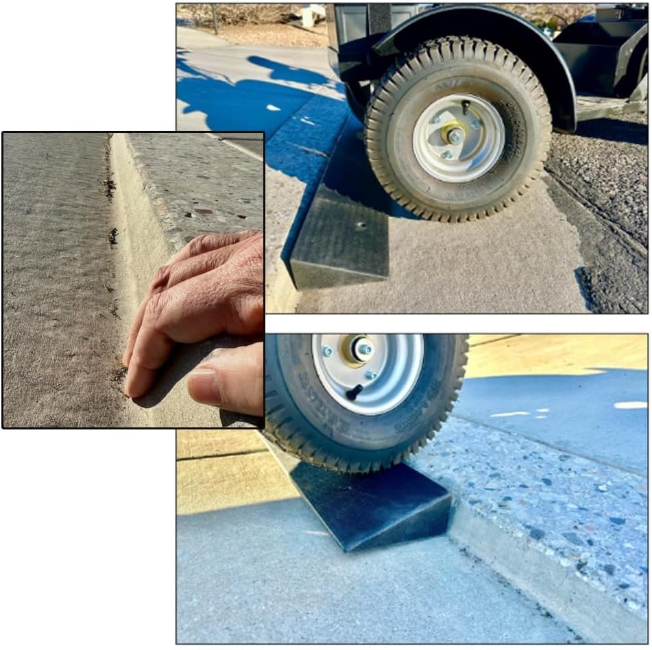 39' Long Curbside Ramp 2'' Rise Rubber Threshold Ramp Rubber Wheelchair Access Door Ramp Portable Driveway Scooter Ramps，2200 LBS Capacity Non-Skid(Height: 6.5cm/2.56in)