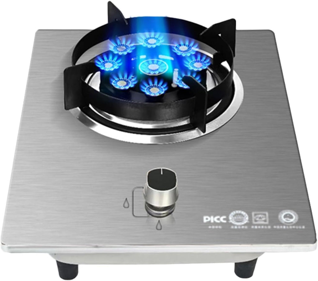 Propane Gas Stove,Single Burner Propane Stove,Max 17742.4BTU with Pulse Electronic Ignition Stainless Steel Suitable for Apartments Kitchens and More (Color : Style 1, Size : LPG)