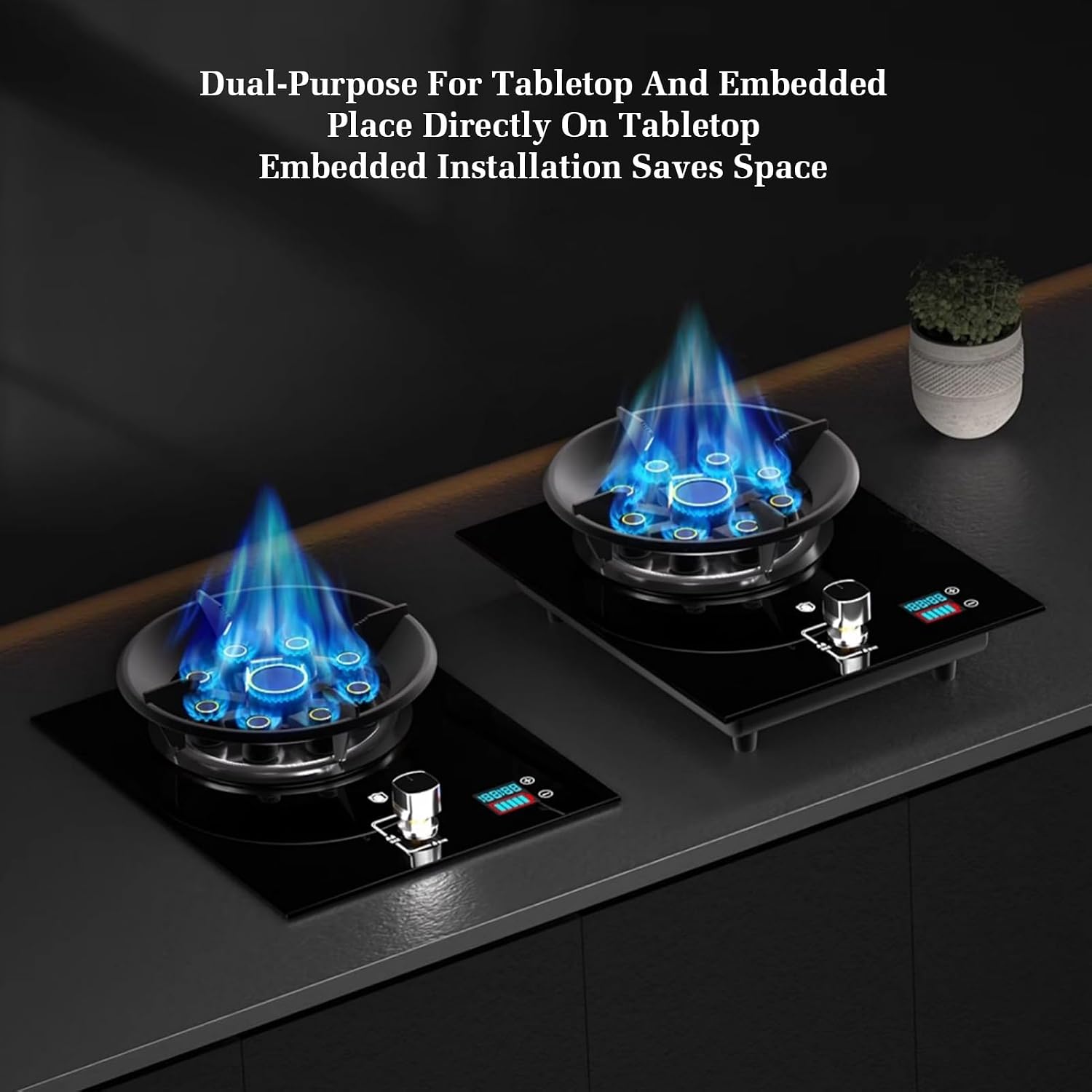 Gas Stove Single Burner,5.2KW Camping Gas Cooker,Gas/LP Gas Conversion Stove,with Accidental Flameout Protection Device,for Home Kitchen(NG)