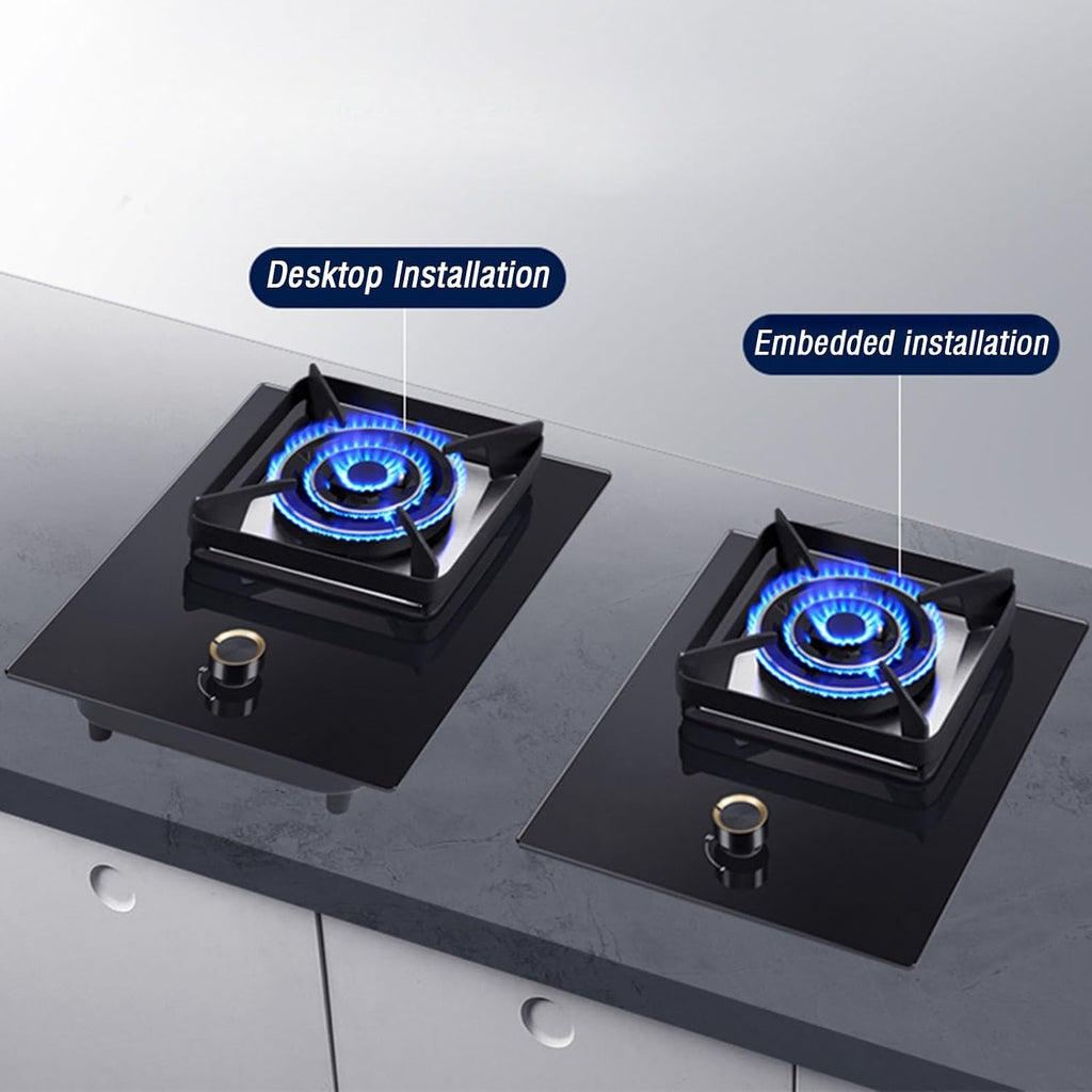 Propane Gas Stove,Tempered Glass Single Burner Propane Stove,Desktop Propane Gas Stove,Max 17060BTU Suitable for Kitchens, Apartments and More