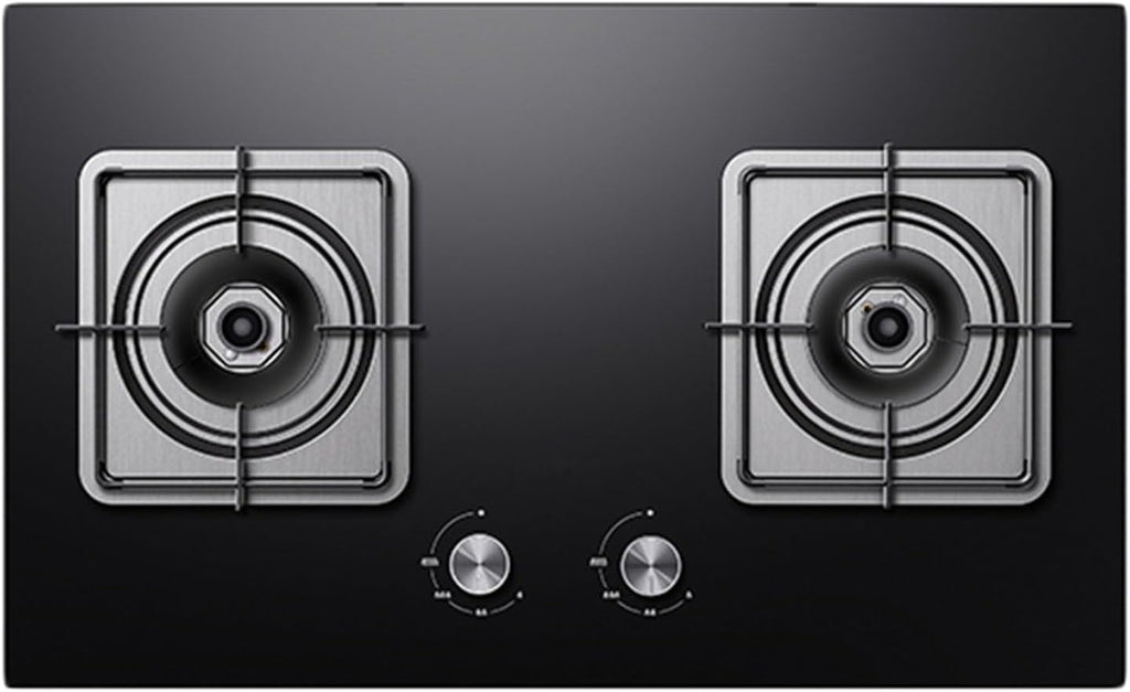 Propane Stove,tempered Glass Gas Cooktop,2 Burners Portable Propane Stove,Maximum 17742.4BTU Great for Family Restaurants and Food Trucks (Color : LPG)