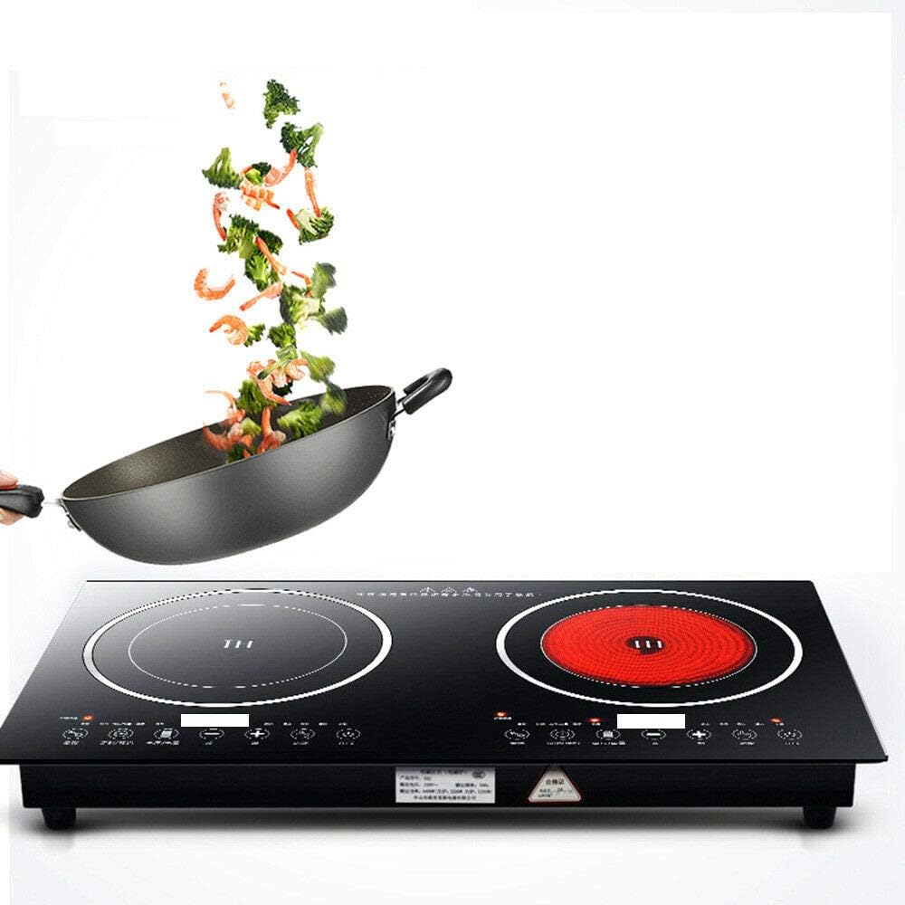 Electric Dual Induction Cooker Induction Cooker Cooktop Double Hot Plate Cooking Burner 1200W Portable Countertop Burner