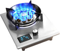 Gas Stove,Stainless Steel Cooktop,Liquefied Gas Furnace,Desktop Embedded with Flame Out Protection,Suitable for Outdoor Camping in Apartments,1 Burners