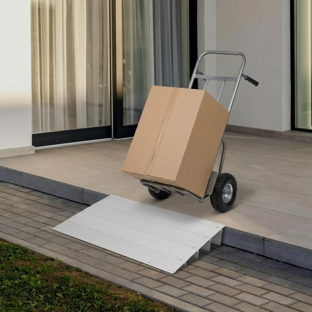 2' Rise Door Threshold Ramp,Aluminum Alloy Entry Ramp for Wheelchair Scooters Power Chairs Walkers