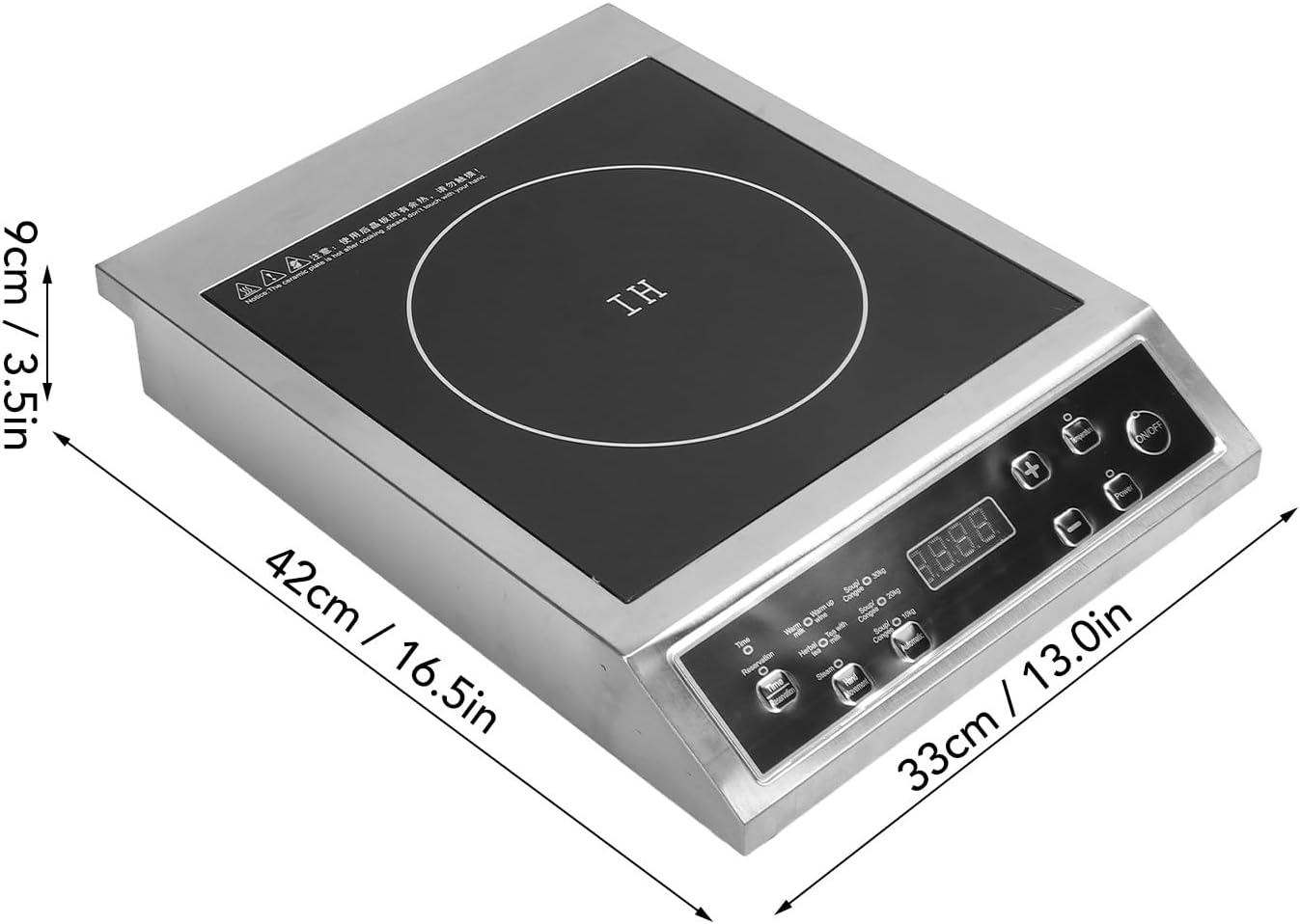 3500W Portable Induction Cooktop, Fast Heating Multifunctional Countertop Burner with Smart Touch Panel, for Cooking BBQ and Home Kitchen (US Plug 110V)