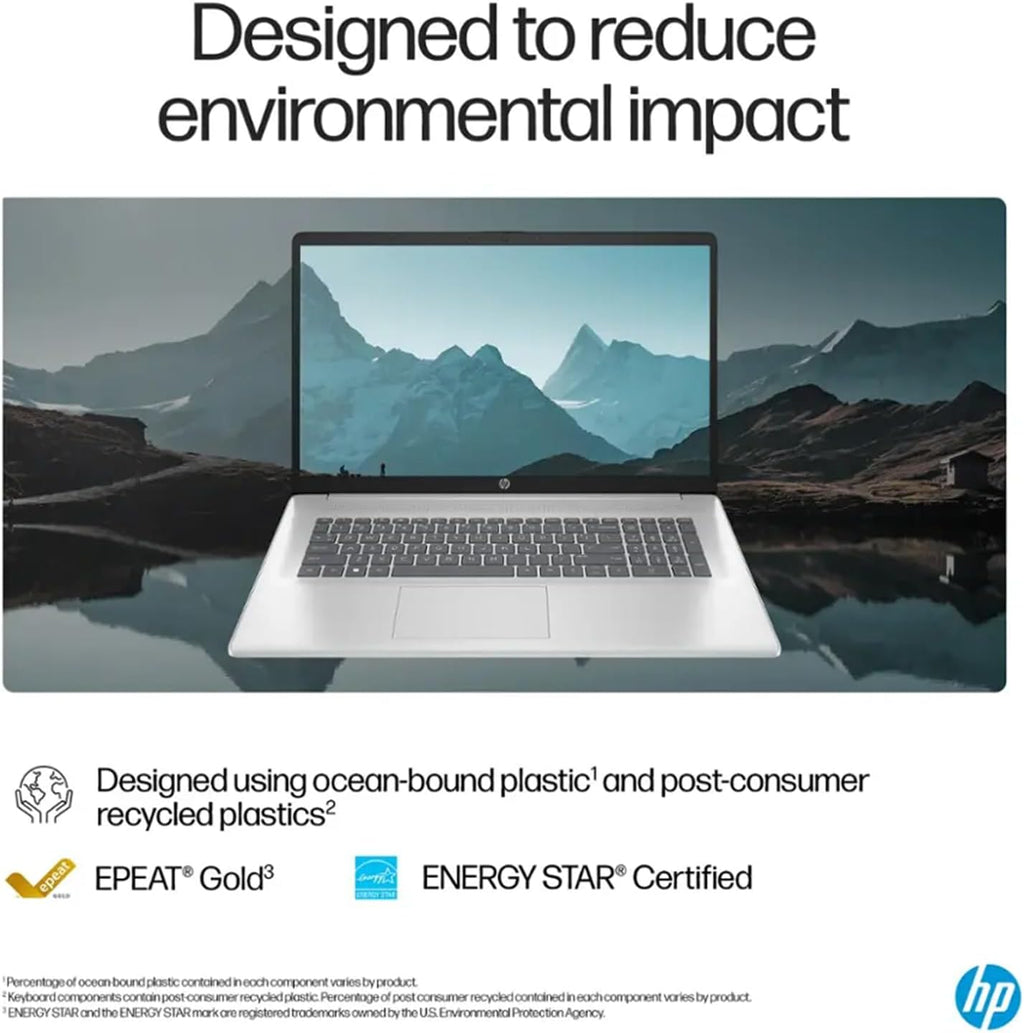 HP 17.3' Business Laptop with Copilot AI | AMD Ryzen 5 6-Core Processor | 64GB RAM | 2TB SSD | AMD Radeon Graphics | Anti-Glare | Wi-Fi 6 | USB-C & HDMI | Bluetooth Earbuds | Windows 11
