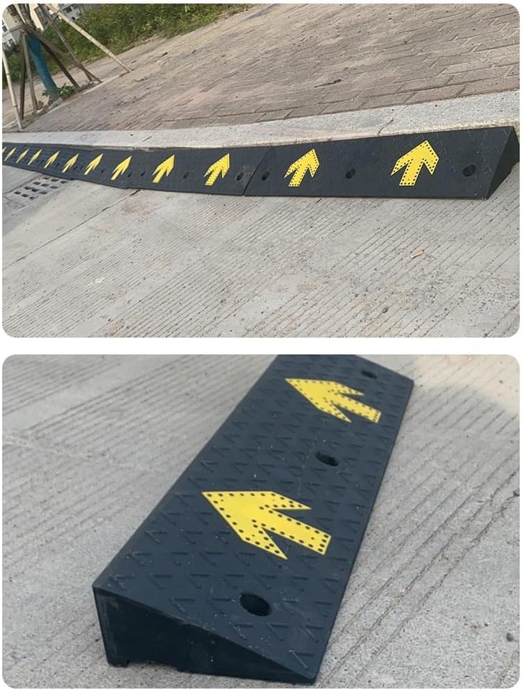 Rubber Curb Ramp, AntilSlip Threshold Ramp Doorway, Slope Ramp for Sidewalk Driveway Car Scooter Bike Motorcycle (Size : Height 4cm (1.5inch))