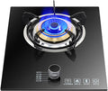 Portable Gas Stove,1 Burner Propane Stove,Tempered Glass Max 15354BTU with Pulse Electronic Ignition for Indoor Kitchen, Open Kitchen and Apartment (Color : Black, Size : LPG)