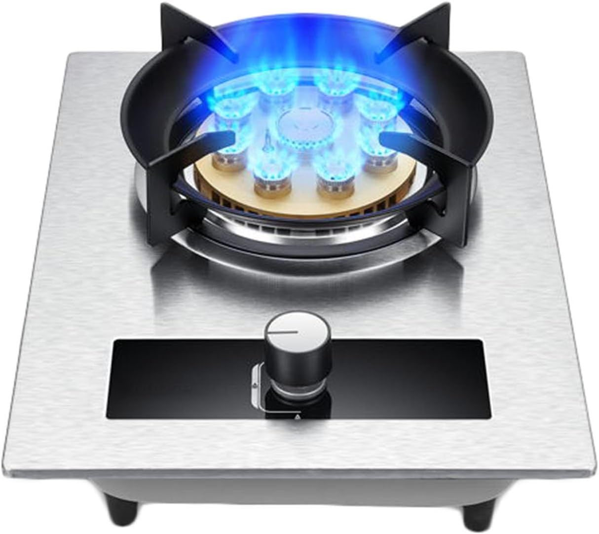 Portable Gas Stove,1 Burner Propane Stove,Max 17742.4BTU Stainless Steel with Pulse Electronic Ignition for Indoor Kitchen,Apartment and Open Kitchen (Color : NG)