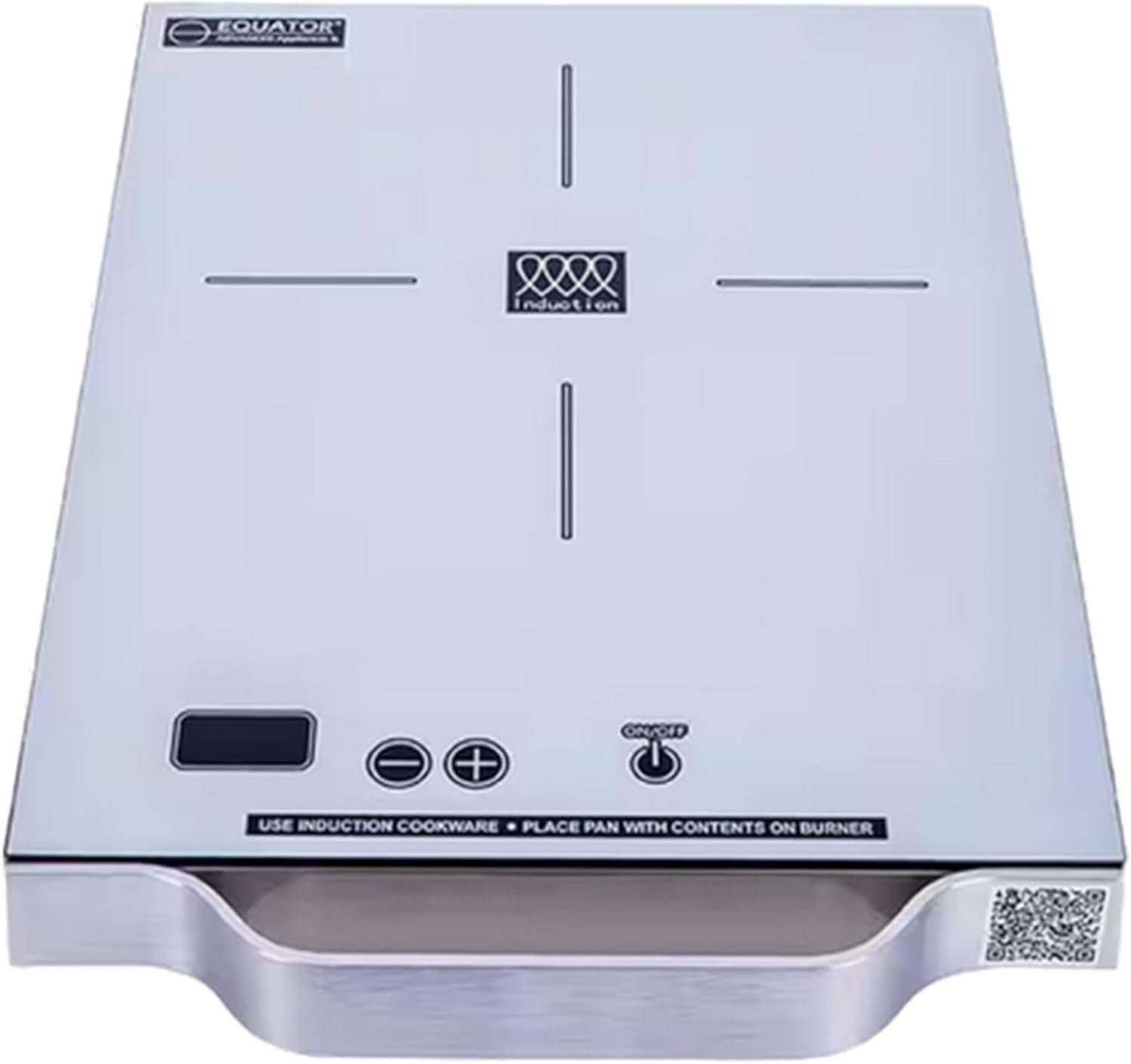 100 SR Portable Single Burner Induction Cooktop with Handle - 11', Silver