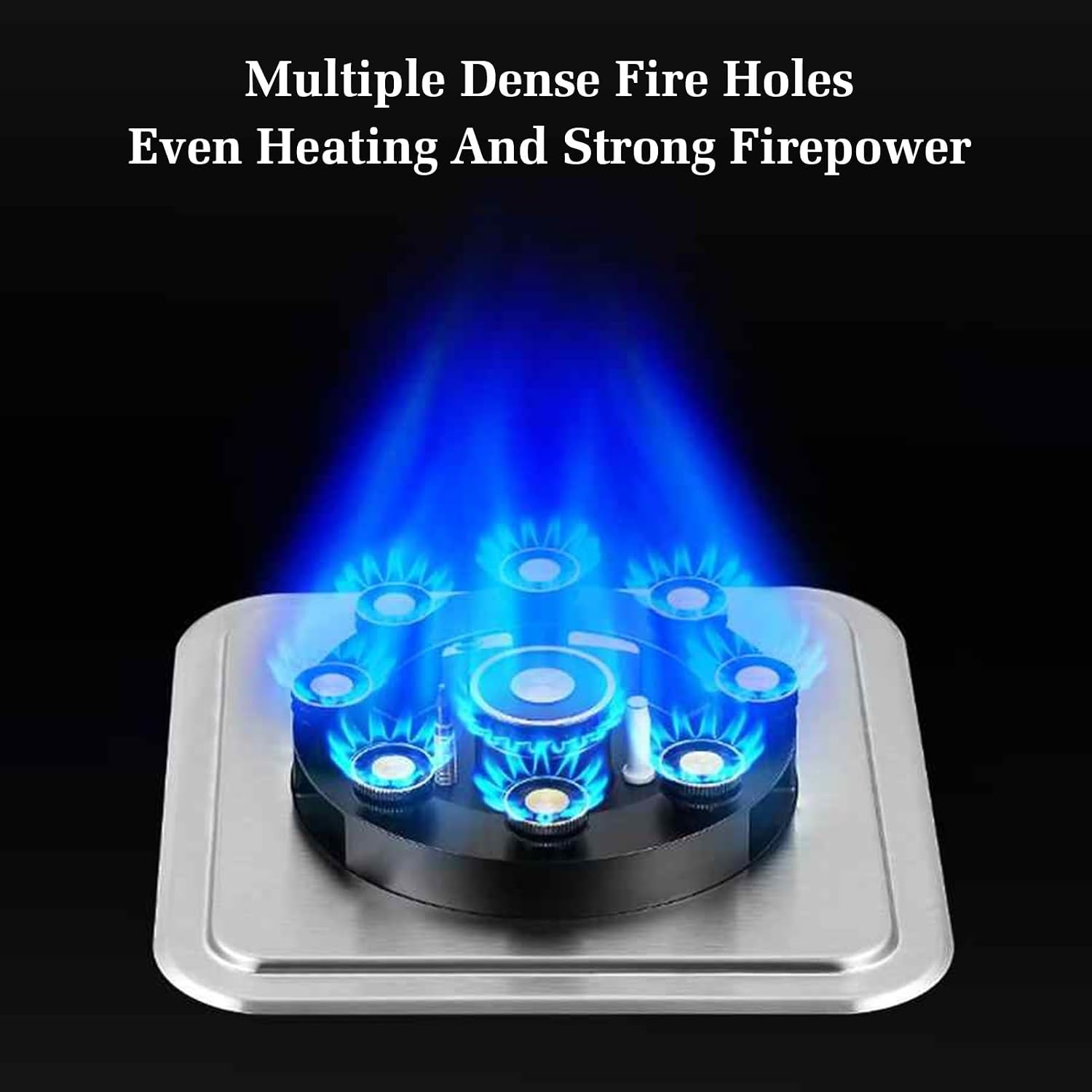 Gas Stove,Single Burner,5.2KW Camping Gas Cooker,Gas/LP Gas Conversion Stove,Tempered Glass Cast Iron Pot Rack,with Flameout Protection and Timer,for Home Kitchen(LPG)