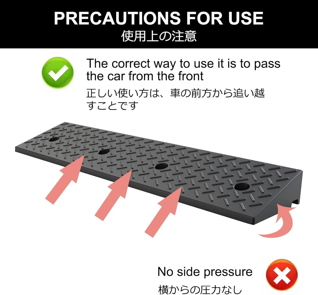 Rubber Curb Ramps,Car Driveway Ramps,Full Range Of Heights,Non-Slip And Wear-Resistant,Strong Load-Bearing Capacity,Suitable For Cars,Door Thresholds,Street Steps(50*50*14cm/19.6*19.6*5.5in)