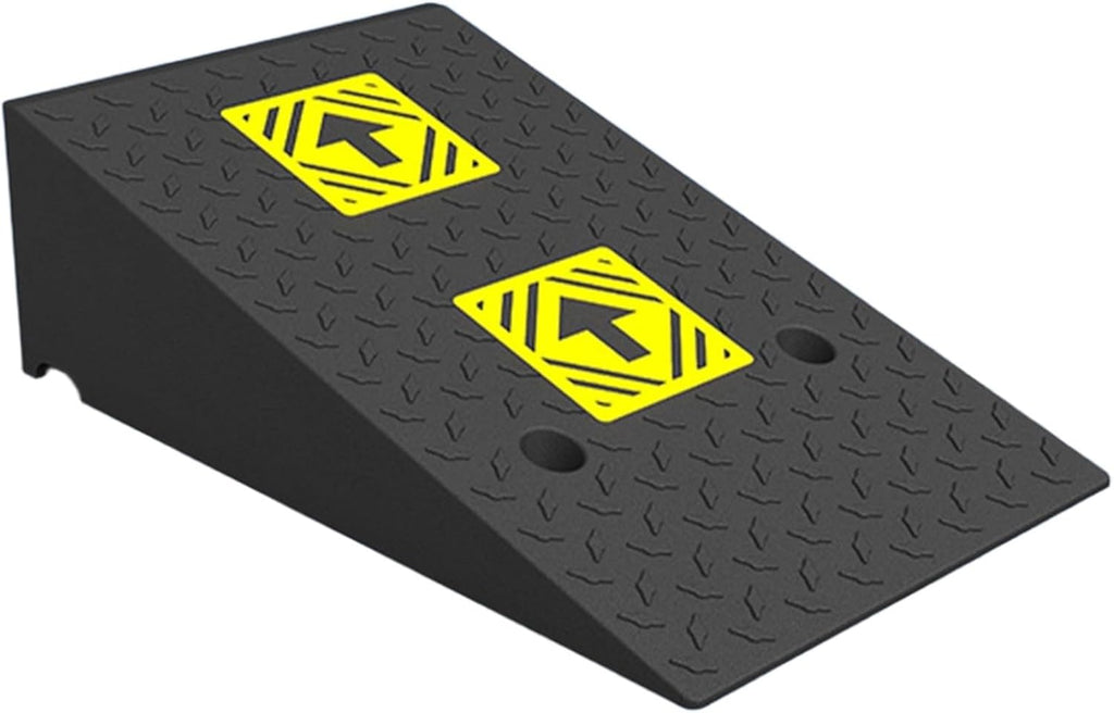 Heavy Duty 6614lb/3000kg Curb Ramp, Non-Slip Surface, Threshold Ramp with Yellow Arrow, Suitable for Car, Motorcycle, Bike, Wheelchair(80 * 50 * 25cm/31 * 20 * 10in)