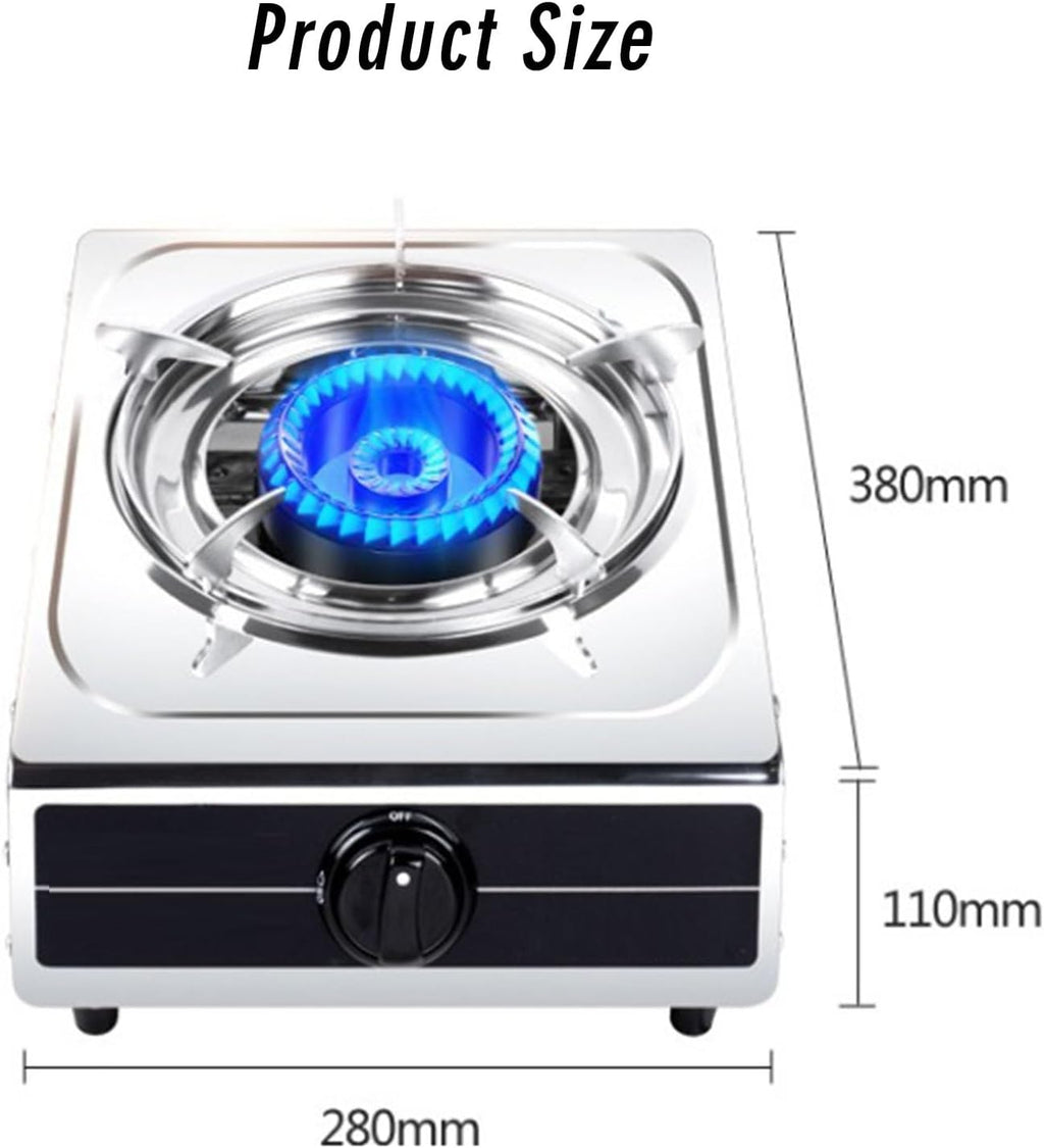 Portable Gas Stove,Cassette Stove,Max 14330.4BTU Single Burner Cassette Stove Piezo-Ceramic Ignition for Home Use Food Stalls and Canteens