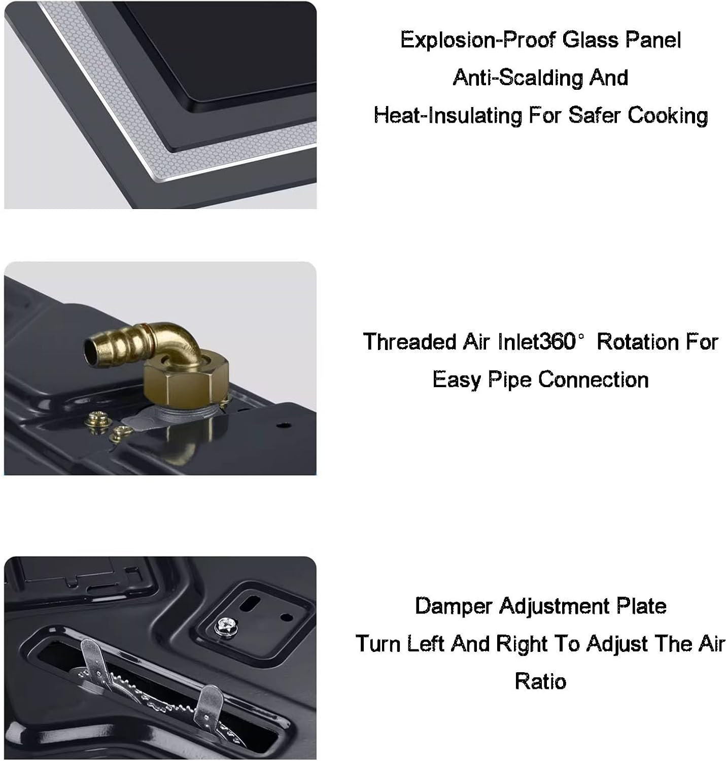 Single Burner Propane Stove,Portable Gas Propane Stove 1 Burner,Camping Stove Propane,Nine-Chamber Energy-concentrating Timer Shut-Off