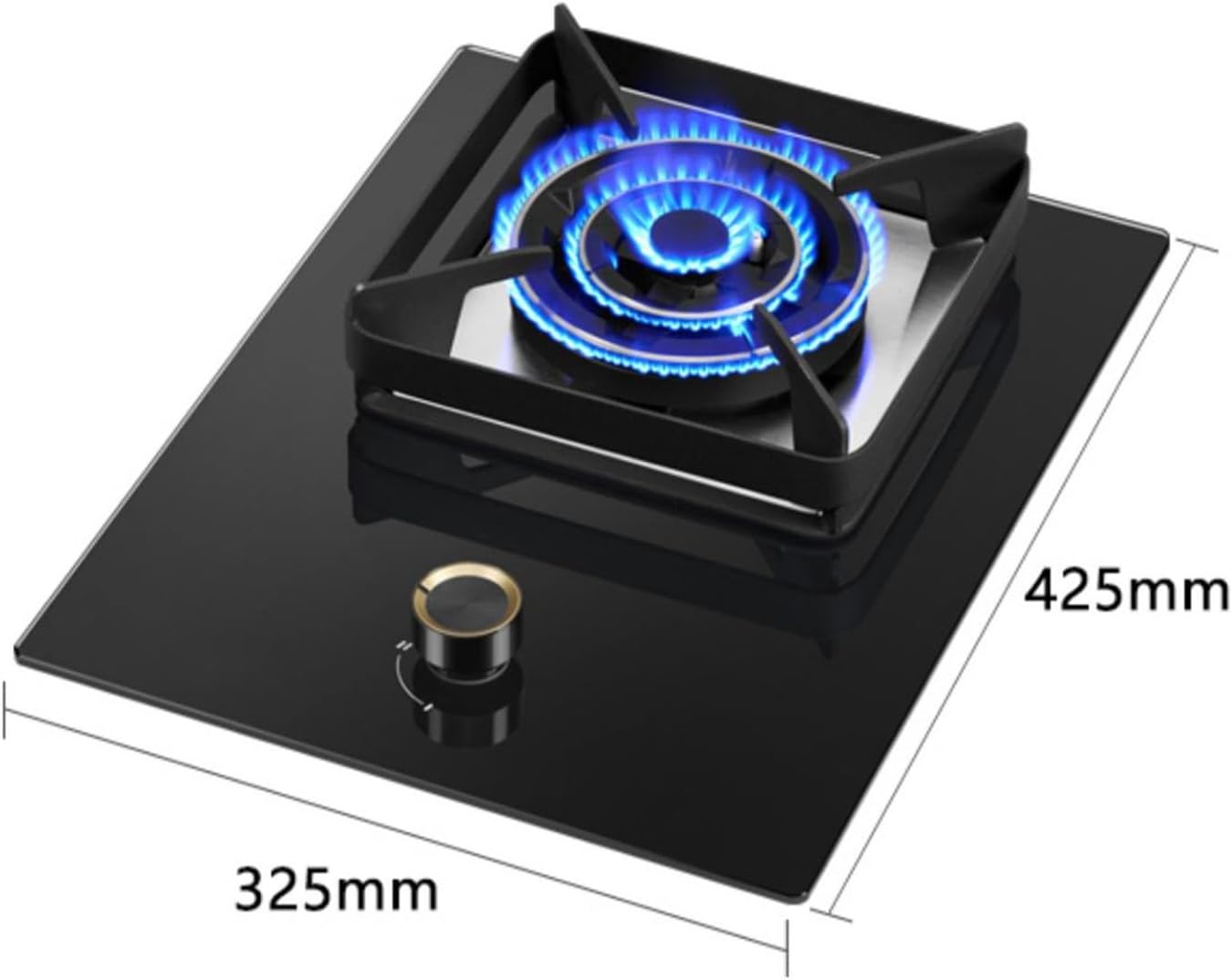 Propane Gas Stove,Desktop Propane Gas Stove,Tempered Glass Single Burner Propane Stove,Max 17742.4BTU Suitable for Apartments, Kitchens and More (Color : NG)