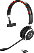 Jabra Evolve 65 UC Wireless Headset, Mono – Includes Link 370 USB Adapter – Bluetooth Headset with Industry-Leading Wireless Performance, Passive Noise Cancellation, All Day Battery