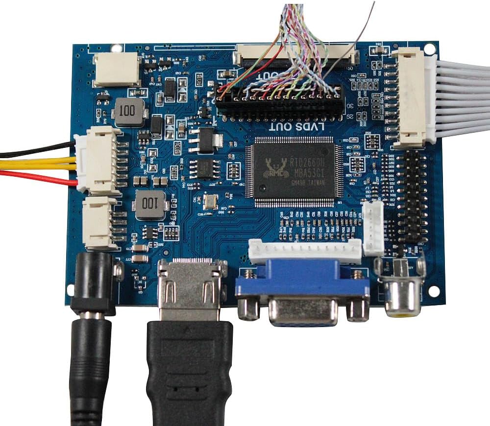 VSDISPLAY 12.3 Inch Touchscreen IPS Stretched Bar LCD 1920x720 Monitor for Secondary Display,with VGA AV Controller Board VS-TY2662-V1