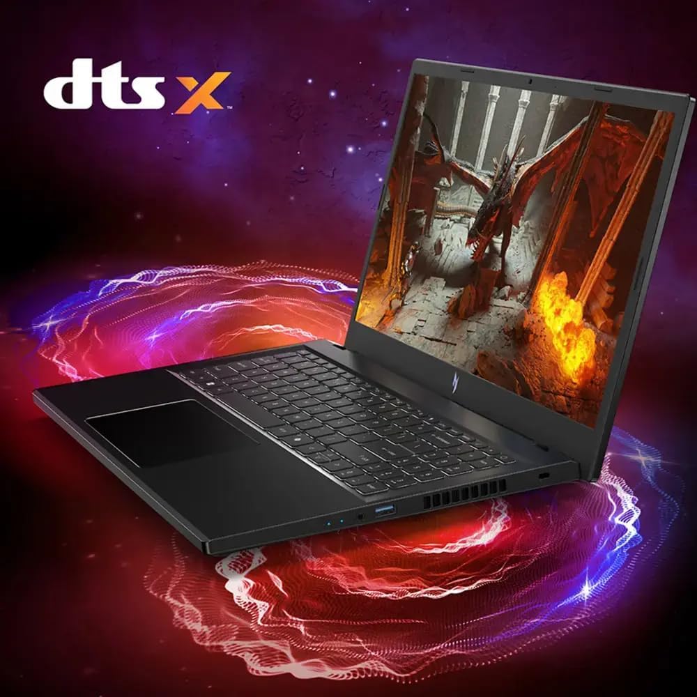 acer Nitro V Gaming Laptop, 15.6' FHD IPS Display, 144Hz, AMD Ryzen 5 7535HS, 6 Cores, GeForce RTX 4050, 16GB DDR5, 1TB SSD, Obsidian Black, Windows 11, BK, Laptop Bag, TWE Mouse Pad & Mouse