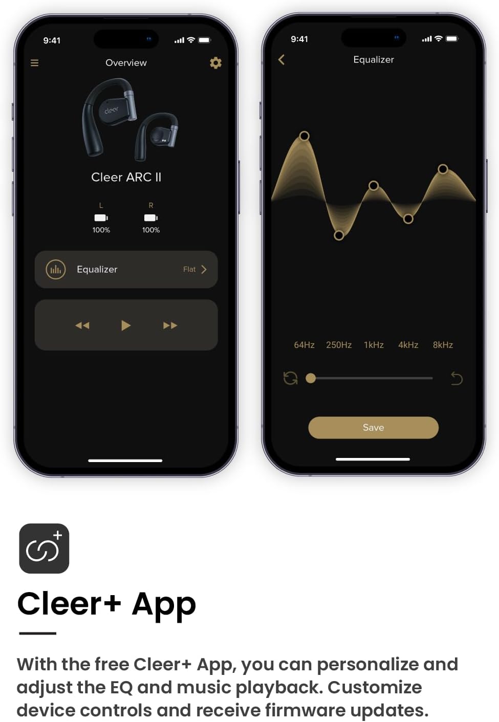 Cleer ARC II Open Ear Headphones, True Wireless Ear Buds with Dual Mic, Sweat Resistant, Multi-Point Connect, 35 Hrs Playtime, Secure Fit, Bluetooth 5.3 Earbuds with Ear Hooks, Preset EQs, Blue