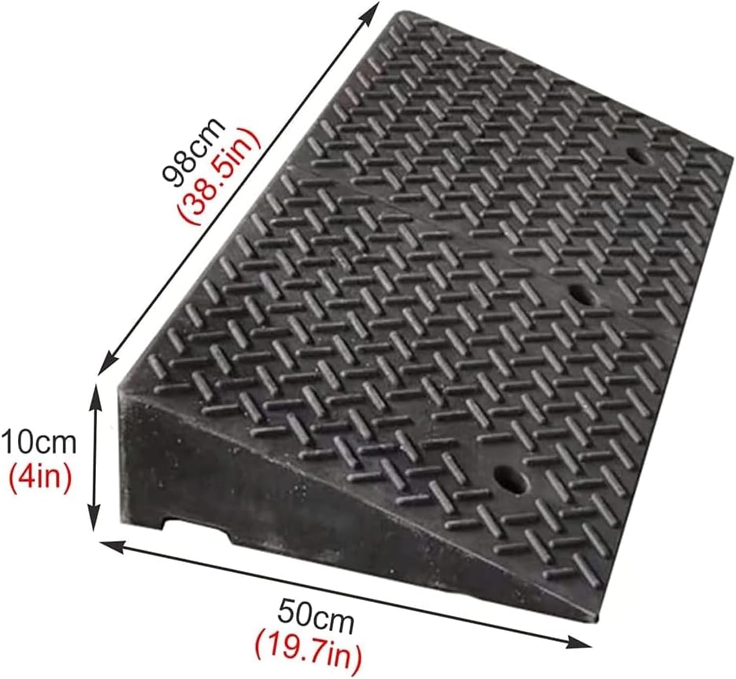 Threshold Ramp Wheelchair Ramp Heavy Duty Rubber Threshold Ramp Non-Slip Scooter Ramp Portable Kerb Ramps for Garage Parking Handicap Ramps Anti-Slip (Size : 10cm/4in)