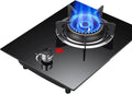 Gas Stove 33CM, 1 Burner Gas Stove, NG/LPG Convertible Gas Stove Cooktop, Black Tempered Glass Top Cooking With Flameout Protection, Suitable For Home Kitchen (Color : A, Size : NG)